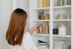 Meal prep containers with healthy food - Organized meal prepping.